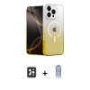MARSİLYAN™- iPhone 16 Pro Max Kılıf Eksen Minimal Özel Seri - Siyah Joko Magic 5D Cam + PVD Metal Kamera Lens - SH