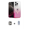 MARSİLYAN™- iPhone 16 Pro Max Kılıf Eksen Minimal Özel Seri - Siyah Joko Magic 5D Cam + PVD Metal Kamera Lens - GD