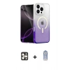 MARSİLYAN™- iPhone 16 Pro Max Kılıf Eksen Minimal Özel Seri - Siyah Joko Magic 5D Cam + PVD Metal Kamera Lens - GD