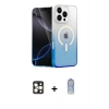 MARSİLYAN™- iPhone 16 Pro Max Kılıf Eksen Minimal Özel Seri - Siyah Joko Magic 5D Cam + PVD Metal Kamera Lens - GD