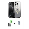 MARSİLYAN™- iPhone 16 Pro Max Kılıf Eksen Minimal Özel Seri - Siyah Joko Magic 5D Cam + Raze Metal Kamera Lens - SH