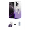 MARSİLYAN™- iPhone 16 Pro Max Kılıf Eksen Minimal Özel Seri - Siyah Joko Magic 5D Cam + Bilvis Titan Kamera Lens - SH
