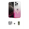 MARSİLYAN™- iPhone 16 Pro Max Kılıf Eksen Minimal Özel Seri - Siyah Joko Magic 5D Hayalet Cam + Pers Alüminyum Kamera Lens - GI