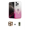 MARSİLYAN™- iPhone 16 Pro Max Kılıf Eksen Minimal Özel Seri - Siyah Joko Magic 5D Hayalet Cam + Pers Alüminyum Kamera Lens - CLTM