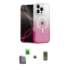 MARSİLYAN™- iPhone 16 Pro Max Kılıf Eksen Minimal Özel Seri - Siyah Joko Magic 5D Hayalet Cam + Siyah Raze Metal Kamera Lens