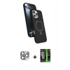 MARSİLYAN™- iPhone 16 Pro Max Kılıf İz Işık Koleksiyonu - Şeffaf 360 Full Body Arka Koruyucu + Pers Alüminyum Kamera Lens - GI
