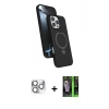 MARSİLYAN™- iPhone 16 Pro Max Kılıf İz Işık Koleksiyonu - Şeffaf 360 Full Body Arka Koruyucu + Pers Alüminyum Kamera Lens - GS