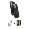 MARSİLYAN™- iPhone 16 Pro Max Kılıf İz Işık Koleksiyonu - Şeffaf 360 Full Body Arka Koruyucu + Raze Metal Kamera Lens - NLGY