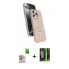 MARSİLYAN™- iPhone 16 Pro Max Kılıf İz Işık Koleksiyonu - Şeffaf 360 Full Body Arka Koruyucu + Raze Metal Kamera Lens - NLGY
