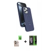 MARSİLYAN™- iPhone 16 Pro Max Kılıf İz Işık Koleksiyonu - Şeffaf 360 Full Body Arka Koruyucu + Raze Metal Kamera Lens - NLGY