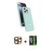 MARSİLYAN™- iPhone 16 Pro Max Kılıf İz Işık Koleksiyonu - Şeffaf 360 Full Body Arka Koruyucu + Pers Alüminyum Kamera Lens - CLTM