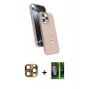 MARSİLYAN™- iPhone 16 Pro Max Kılıf İz Işık Koleksiyonu - Şeffaf 360 Full Body Arka Koruyucu + Pers Alüminyum Kamera Lens - CLTM