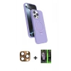 MARSİLYAN™- iPhone 16 Pro Max Kılıf İz Işık Koleksiyonu - Şeffaf 360 Full Body Arka Koruyucu + Pers Alüminyum Kamera Lens - CLTM
