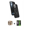 MARSİLYAN™- iPhone 16 Pro Max Kılıf İz Işık Koleksiyonu - Şeffaf 360 Full Body Arka Koruyucu + Pers Alüminyum Kamera Lens - CLTM