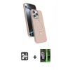 MARSİLYAN™- iPhone 16 Pro Max Kılıf İz Işık Koleksiyonu - Şeffaf 360 Full Body Arka Koruyucu + PVD Metal Kamera Lens - GS