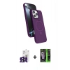 MARSİLYAN™- iPhone 16 Pro Max Kılıf İz Işık Koleksiyonu - Şeffaf 360 Full Body Arka Koruyucu + Bilvis Titan Kamera Lens - SH