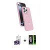 MARSİLYAN™- iPhone 16 Pro Max Kılıf İz Işık Koleksiyonu - Şeffaf 360 Full Body Arka Koruyucu + Bilvis Titan Kamera Lens - SH
