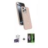 MARSİLYAN™- iPhone 16 Pro Max Kılıf İz Işık Koleksiyonu - Şeffaf 360 Full Body Arka Koruyucu + Bilvis Titan Kamera Lens - TMGI