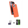 MARSİLYAN™- iPhone 16 Pro Max Kılıf İz Işık Koleksiyonu - Şeffaf 360 Full Body Arka Koruyucu + Bilvis Titan Kamera Lens - TMGI