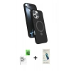 MARSİLYAN™- iPhone 16 Pro Max Kılıf İz Işık Koleksiyonu - Şeffaf Pasifik Cam Ekran Koruyucu + Beyaz Raze Metal Kamera Lens