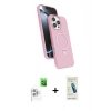 MARSİLYAN™- iPhone 16 Pro Max Kılıf İz Işık Koleksiyonu - Şeffaf Pasifik Cam Ekran Koruyucu + Beyaz Raze Metal Kamera Lens