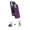 MARSİLYAN™- iPhone 16 Pro Max Kılıf İz Işık Koleksiyonu - Şeffaf Pasifik Cam Ekran Koruyucu + Bilvis Titan Kamera Lens - SH