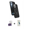 MARSİLYAN™- iPhone 16 Pro Max Kılıf İz Işık Koleksiyonu - Şeffaf Pasifik Cam Ekran Koruyucu + Bilvis Titan Kamera Lens - SH