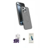 MARSİLYAN™- iPhone 16 Pro Max Kılıf İz Işık Koleksiyonu - Şeffaf Pasifik Cam Ekran Koruyucu + Bilvis Titan Kamera Lens - SH