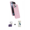 MARSİLYAN™- iPhone 16 Pro Max Kılıf İz Işık Koleksiyonu - Şeffaf Pasifik Cam Ekran Koruyucu + Bilvis Titan Kamera Lens - SH