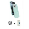 MARSİLYAN™- iPhone 16 Pro Max Kılıf İz Işık Koleksiyonu - Şeffaf Pasifik Cam Ekran Koruyucu + Pers Alüminyum Kamera Lens - GI
