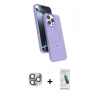 MARSİLYAN™- iPhone 16 Pro Max Kılıf İz Işık Koleksiyonu - Şeffaf Pasifik Cam Ekran Koruyucu + Pers Alüminyum Kamera Lens - GI
