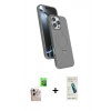 MARSİLYAN™- iPhone 16 Pro Max Kılıf İz Işık Koleksiyonu - Şeffaf Pasifik Cam Ekran Koruyucu + Raze Metal Kamera Lens - NLGY