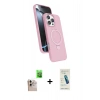 MARSİLYAN™- iPhone 16 Pro Max Kılıf İz Işık Koleksiyonu - Şeffaf Pasifik Cam Ekran Koruyucu + Raze Metal Kamera Lens - NLGY