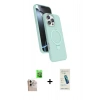 MARSİLYAN™- iPhone 16 Pro Max Kılıf İz Işık Koleksiyonu - Şeffaf Pasifik Cam Ekran Koruyucu + Raze Metal Kamera Lens - NLGY