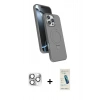 MARSİLYAN™- iPhone 16 Pro Max Kılıf İz Işık Koleksiyonu - Şeffaf Pasifik Cam Ekran Koruyucu + Pers Alüminyum Kamera Lens - GS