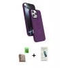 MARSİLYAN™- iPhone 16 Pro Max Kılıf İz Işık Koleksiyonu - Şeffaf Pasifik Cam Ekran Koruyucu + Raze Metal Kamera Lens - CLTM