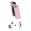 MARSİLYAN™- iPhone 16 Pro Max Kılıf İz Işık Koleksiyonu - Şeffaf Pasifik Cam Ekran Koruyucu + Raze Metal Kamera Lens - CLTM