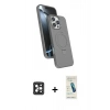 MARSİLYAN™- iPhone 16 Pro Max Kılıf İz Işık Koleksiyonu - Şeffaf Pasifik Cam Ekran Koruyucu + PVD Metal Kamera Lens - SH