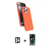MARSİLYAN™- iPhone 16 Pro Max Kılıf İz Işık Koleksiyonu - Siyah 360 Mat Full Body Arka Koruyucu + PVD Metal Kamera Lens - GD