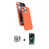 MARSİLYAN™- iPhone 16 Pro Max Kılıf İz Işık Koleksiyonu - Siyah 360 Mat Full Body Arka Koruyucu + Pers Alüminyum Kamera Lens - GI