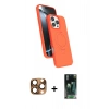 MARSİLYAN™- iPhone 16 Pro Max Kılıf İz Işık Koleksiyonu - Siyah 360 Mat Full Body Arka Koruyucu + Pers Alüminyum Kamera Lens - CLTM