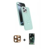 MARSİLYAN™- iPhone 16 Pro Max Kılıf İz Işık Koleksiyonu - Siyah 360 Mat Full Body Arka Koruyucu + Pers Alüminyum Kamera Lens - CLTM