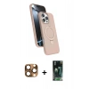 MARSİLYAN™- iPhone 16 Pro Max Kılıf İz Işık Koleksiyonu - Siyah 360 Mat Full Body Arka Koruyucu + Pers Alüminyum Kamera Lens - CLTM