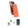 MARSİLYAN™- iPhone 16 Pro Max Kılıf İz Işık Koleksiyonu - Siyah 360 Mat Full Body Arka Koruyucu + Raze Metal Kamera Lens - NLGY