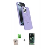 MARSİLYAN™- iPhone 16 Pro Max Kılıf İz Işık Koleksiyonu - Siyah 360 Mat Full Body Arka Koruyucu + Raze Metal Kamera Lens - NLGY