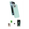 MARSİLYAN™- iPhone 16 Pro Max Kılıf İz Işık Koleksiyonu - Siyah 360 Mat Full Body Arka Koruyucu + Raze Metal Kamera Lens - NLGY