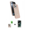 MARSİLYAN™- iPhone 16 Pro Max Kılıf İz Işık Koleksiyonu - Siyah 360 Mat Full Body Arka Koruyucu + Raze Metal Kamera Lens - NLGY