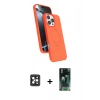 MARSİLYAN™- iPhone 16 Pro Max Kılıf İz Işık Koleksiyonu - Siyah 360 Mat Full Body Arka Koruyucu + PVD Metal Kamera Lens - SH