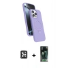 MARSİLYAN™- iPhone 16 Pro Max Kılıf İz Işık Koleksiyonu - Siyah 360 Mat Full Body Arka Koruyucu + PVD Metal Kamera Lens - SH