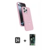 MARSİLYAN™- iPhone 16 Pro Max Kılıf İz Işık Koleksiyonu - Siyah 360 Mat Full Body Arka Koruyucu + PVD Metal Kamera Lens - SH